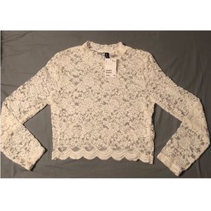 H&M Long Sleeve Crop Top